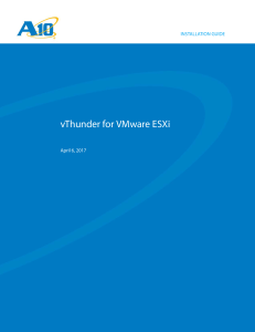 vThunder for VMware Installation Guide - 24824556