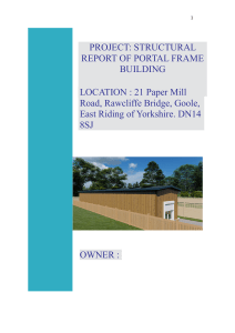 STEEL PORTAL BUILDING REPORT