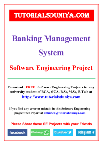 Banking Management System - TutorialsDuniya