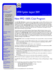 SPED Update August 2009