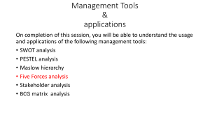 Management Tools Five Forces Analysis