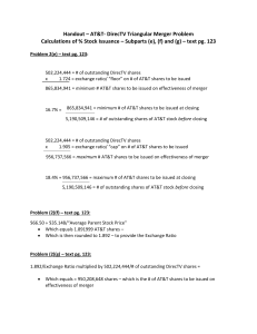 ATT- DirecTV Triangular Merger Problem - Handout - Spring 2023