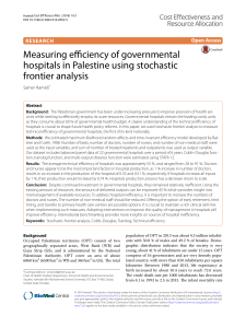 measuring-efficiency-of-governmental-hospitals-in-palestine-using-stochastic-frontier-analysis