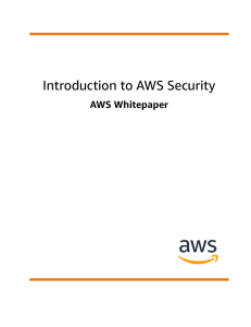 AWS Whitepaper - Introduction to AWS (Amazon Web Services) Security