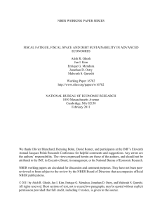 Enrique Medonza and the others. FISCAL FATIGUE, FISCAL SPACE AND DEBT SUSTAINABILITY IN ADVANCED