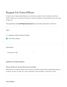 CySec - Request For Extra Officers