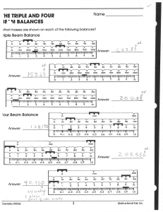 6 answers to balance and ruler estimations