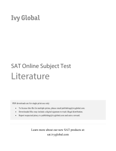 SAT Literature Edition 1.1