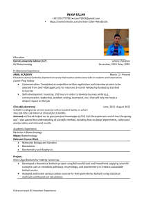 Inam's Resume ..-1