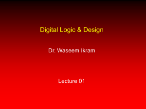 Lecture 01 Digital Logic & Design (DLD)