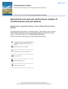 On-Demand Bus & Taxi System Cost Analysis