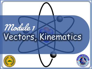 vectors, kinematics