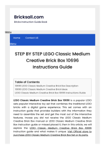 STEP BY STEP LEGO Classic Medium Creative Brick Box 10696 Instructions Guide