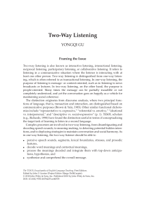 Two Way Listening