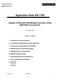 1 Design of Resonant Half-Bridge converter