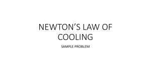 NEWTON’S LAW OF COOLING