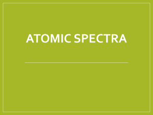Atomic spectra