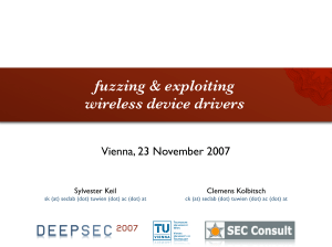 fuzzing & exploiting wireless device drivers