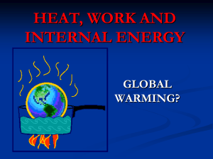 heat work and internal energy