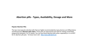 Abortion pills - Types, Availability, Dosage and More