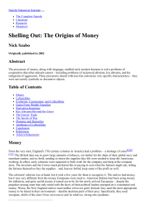 01 Shelling Out  The Origins of Money   Satoshi Nakamoto Institute
