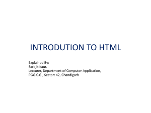 html  basics
