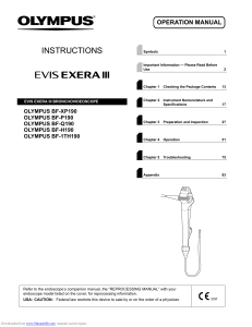 Olympus Evis Exera III instruction manual