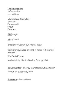 IGCSE Physics Formulas + Rules
