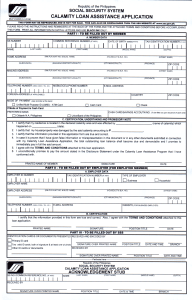 calamity loan assistance application