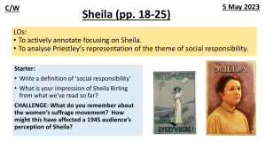 Lesson 7 - Sheila Birling