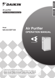 DAIKIN Air Purifier MC55VBFVM MANUAL