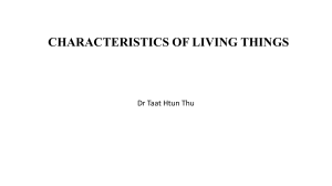 1. Characteristics of living things