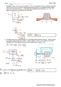 Statics Exam 4 Rework