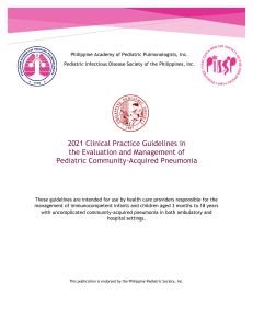 Pediatric Community Pneumonia 2021