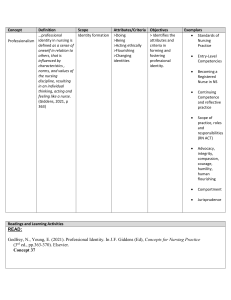 Concept template  Professionalism