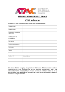 Group ASSIGNMENT COVER SHEET