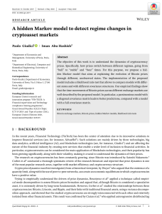 A hidden Markov model to detect regime changes in cryptoasset markets