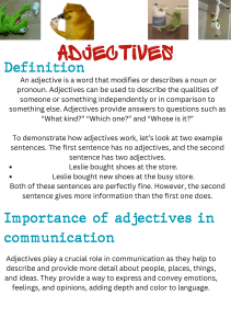 Adjectives info