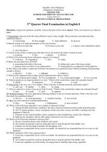 3rd quarter exam enlish (1)