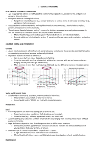 PSY341 - Conduct Disorder