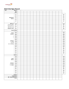 Adult Vital Signs Record