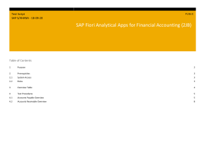 SAP Fiori Test Script: Financial Accounting Apps