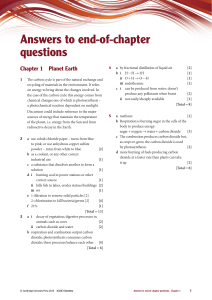 Chemistry end of the chapter questions