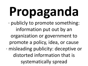 Basic Propaganda Strategies