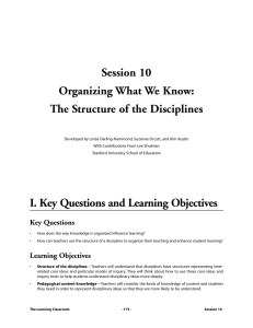 The-Learning-Classroom Organizing-What-We-Know