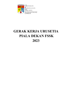 Rencana Kerja Piala Dekan FSSK 2023