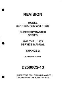 Cessna 337 Service Manual