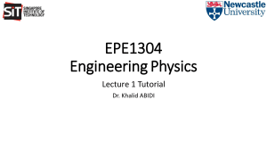EPE1304 Lecture 1 Tutorial 1