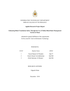 Blood Bank Management System Research Report