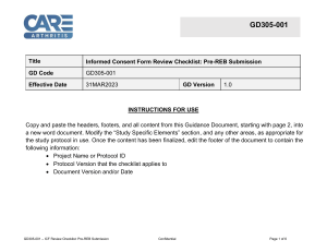 GD305-001 - ICF Review Checklist Pre REB
